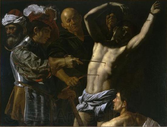 CECCO DEL CARAVAGGIO Martyrdom of Saint Sebastian. Norge oil painting art